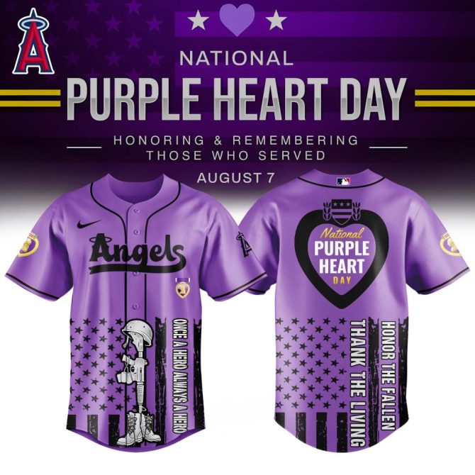 Honor Heroes With Angels Purple Heart Day Jersey - Limited Edition Tribute Apparel