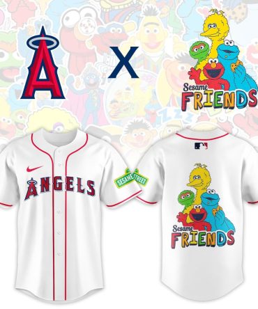 Limited Edition Angels X Sesame Street Jersey – Fun & Stylish Baseball Apparel!