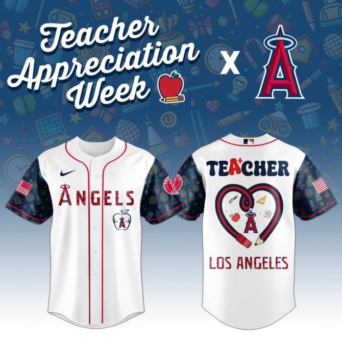 Celebrate Teacher Appreciation Week: Exclusive Los Angeles Angels Jersey 🎉 #Teacherlove