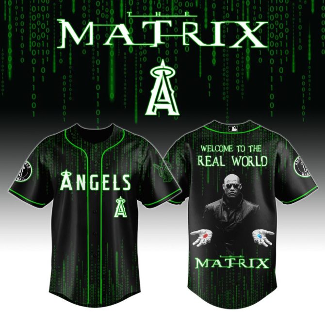 Matrix-Inspired Angels Jersey - Unique Cyber Design, Perfect For Fans!