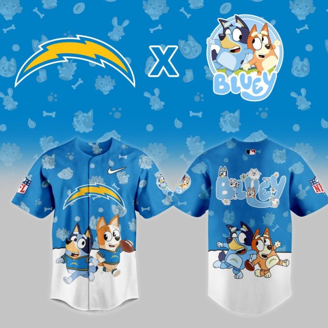 Limited Edition Chargers X Bluey Jersey – Perfect For Nfl Fans & Kids!