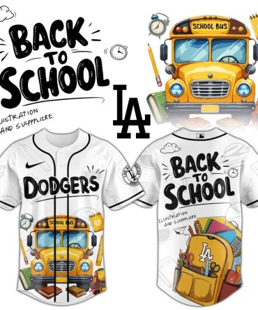 Back To School Baseball Jersey - Fun School Bus Design For Kids & Fans