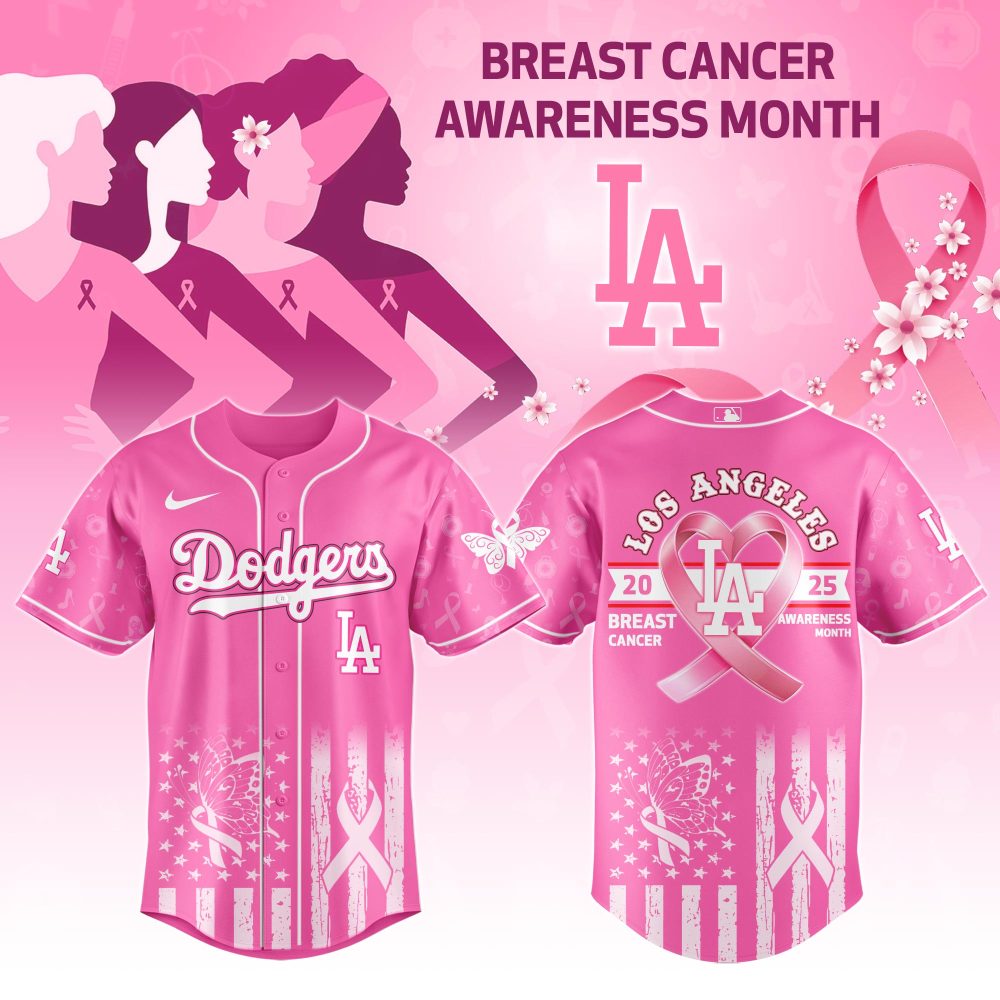 Limited Edition Pink La Dodgers Jersey - Breast Cancer Awareness Support