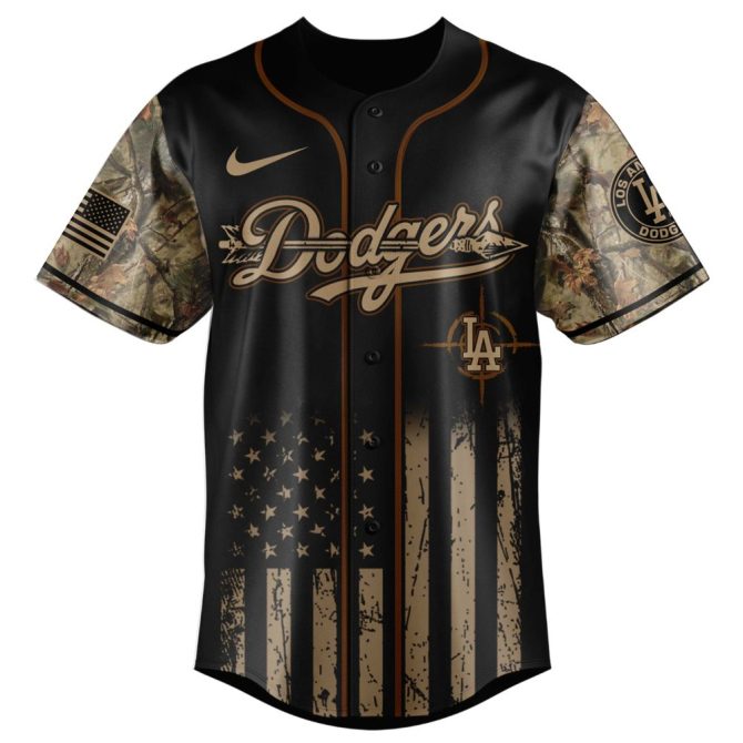 La Dodgers Deer Hunt Camo Jersey - Unique Hunting Apparel For Fans & Outdoors Enthusiasts - Image 2