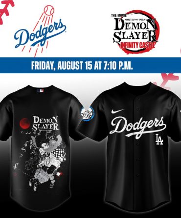 Demon Slayer X Dodgers Limited Edition Baseball Jersey – Perfect For Fans & Collectors!