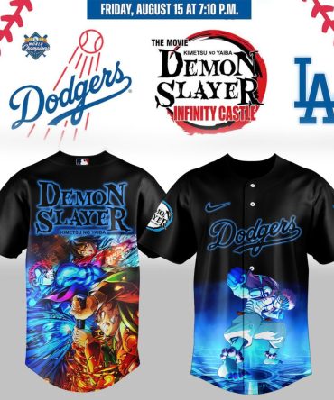 Demon Slayer X Dodgers Limited Edition Jersey – Anime Fans Must-Have!