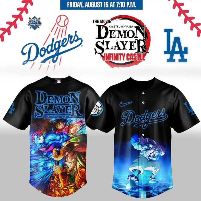 Demon Slayer X Dodgers Limited Edition Jersey – Anime Fans Must-Have!