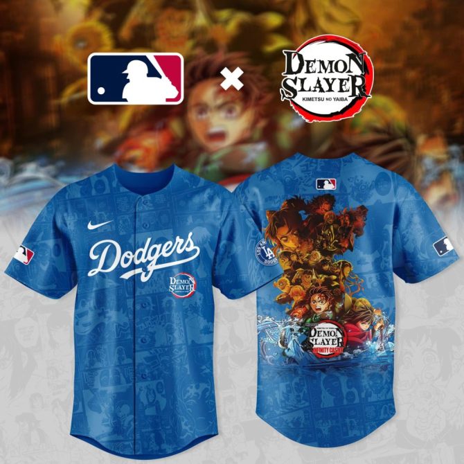 Dodgers X Demon Slayer Limited Edition Jersey – Anime Baseball Fan Must-Have!