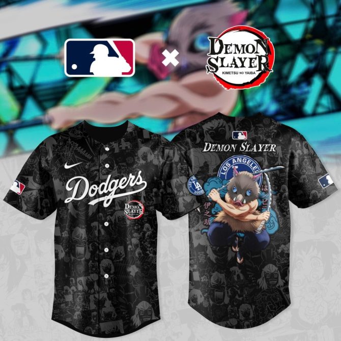 Demon Slayer X Dodgers Limited Edition Jersey – Anime Baseball Fan Gear