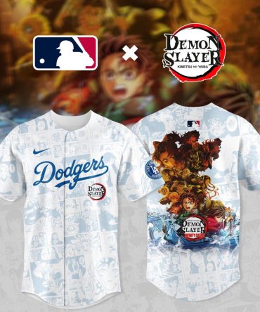 Dodgers X Demon Slayer Limited Edition Baseball Jersey - Anime Fans Must-Have!