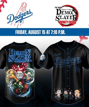 Demon Slayer X Dodgers Limited Edition Baseball Jersey – Exclusive Anime Fan Gear!
