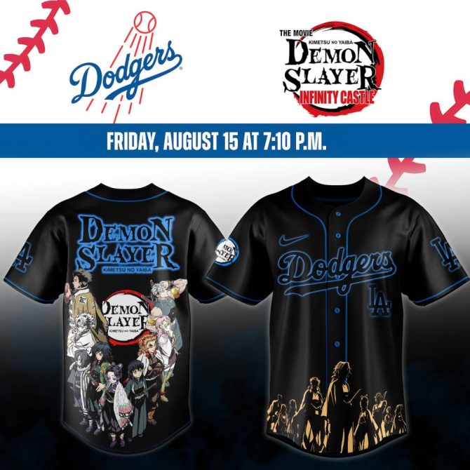 Demon Slayer X Dodgers Limited Edition Jersey – Exclusive Anime Crossover!