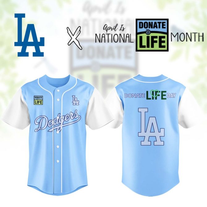 Limited Edition Dodgers Jersey - Celebrate Donate Life Month In Style!