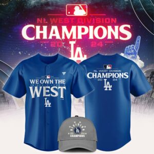 Celebrate Victory: 2024 Nl West Champions Shirt & Cap Set - Limited Edition