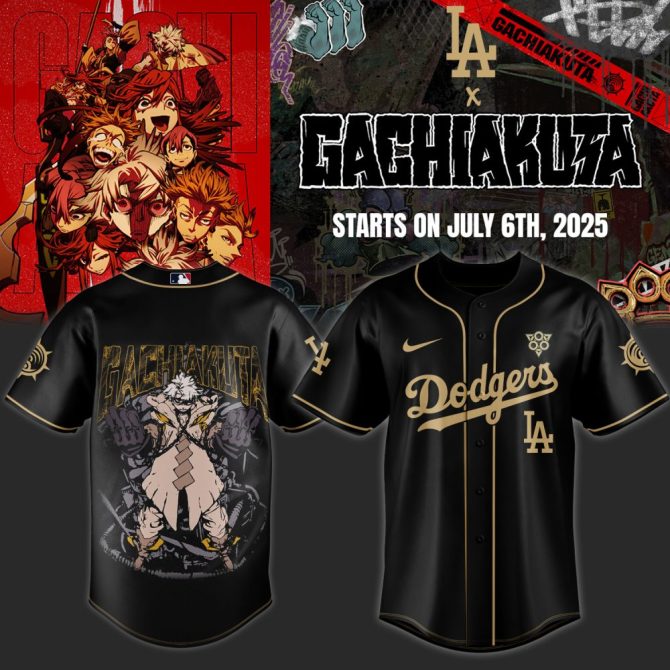 Gachiakuta X Dodgers Limited Edition Baseball Jersey