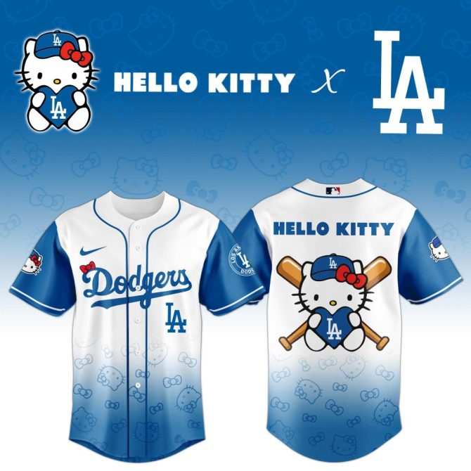 Hello Kitty X Dodgers Baseball Jersey - Limited Edition Fan Gear