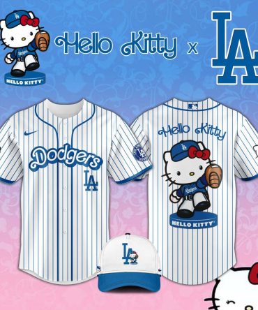 Hello Kitty X La Dodgers Baseball Jersey & Cap Set – Limited Edition Cute Sportswear
