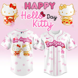 Limited Edition Hello Kitty X Dodgers Jersey – Perfect Gift For Fans & Collectors!