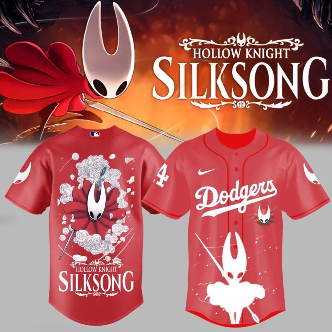 Hollow Knight Silksong Baseball Jersey - Stylish Red Gamer Apparel For Fans