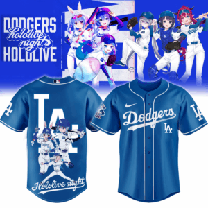 Limited Edition Dodgers X Hololive Night Baseball Jersey - Anime Fans Must-Have
