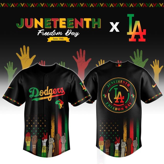 Celebrate Juneteenth In Style: Exclusive La Dodgers Freedom Day Jersey - Limited Edition!