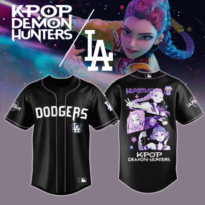 Kpop Demon Hunters X Dodgers Jersey - Limited Edition Anime-Inspired Baseball Shirt
