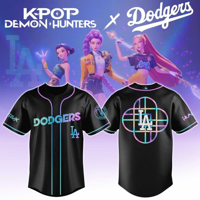 K-Pop Demon Hunters X Dodgers Limited Edition Jersey - Trendy & Exclusive!