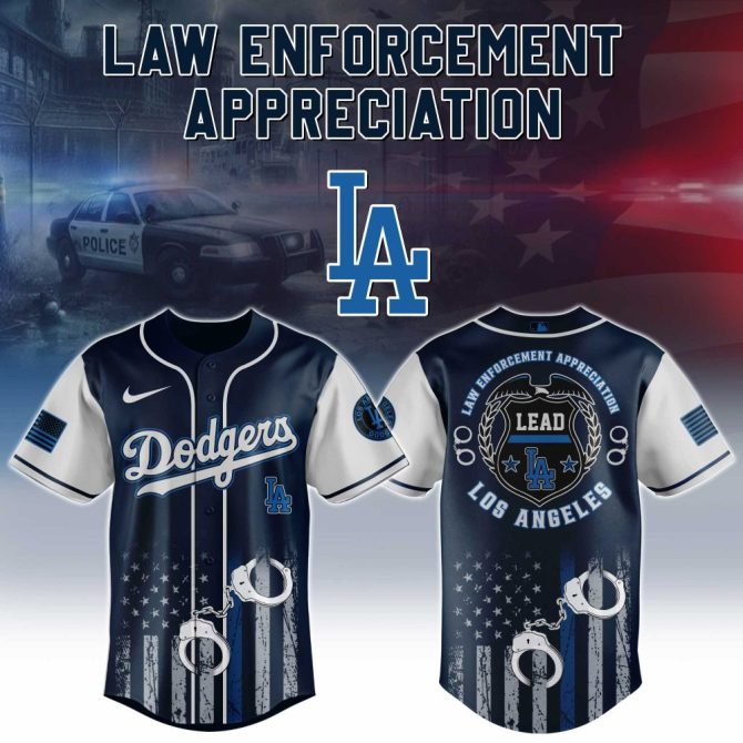 Honor Law Enforcement: La Dodgers Themed Jersey – Perfect Gift For Fans & Officers