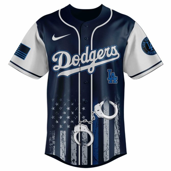 Honor Law Enforcement: La Dodgers Themed Jersey – Perfect Gift For Fans & Officers - Image 2