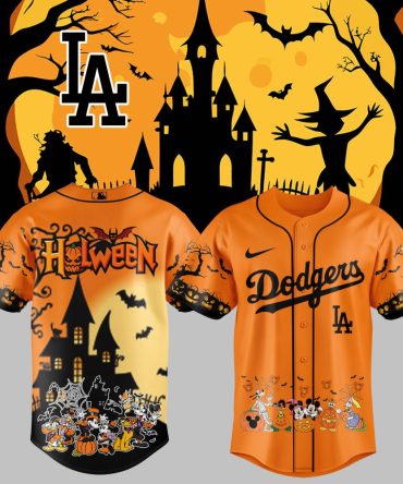 Limited Edition Halloween Baseball Jersey – Spooky La Design, Perfect For Dodgers Fans!