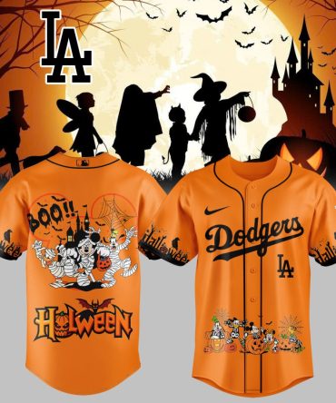 Limited Edition Halloween Baseball Jersey – Festive La Team Spirit With Spooky Design – Perfect For Fans!