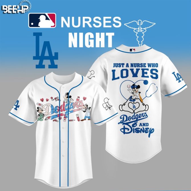 Disney Dodgers Nurse Night Baseball Jersey - Perfect Gift For Healthcare Heroes & Mlb Fans!