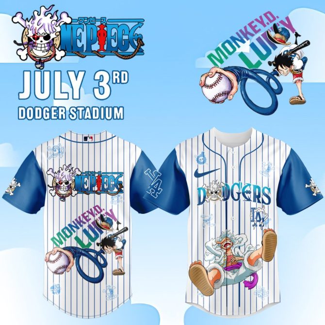 Exclusive One Piece X Dodgers Baseball Jersey – Limited Edition Fan Gear