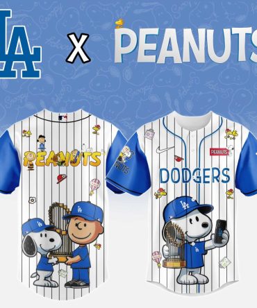 La Dodgers X Peanuts Limited Edition Baseball Jersey – Snoopy & Charlie Brown Fan Gear