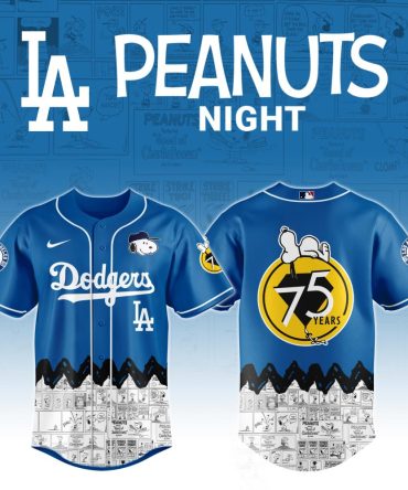 Limited Edition La Dodgers Peanuts Night Jersey – Celebrate 75 Years With Snoopy Style!