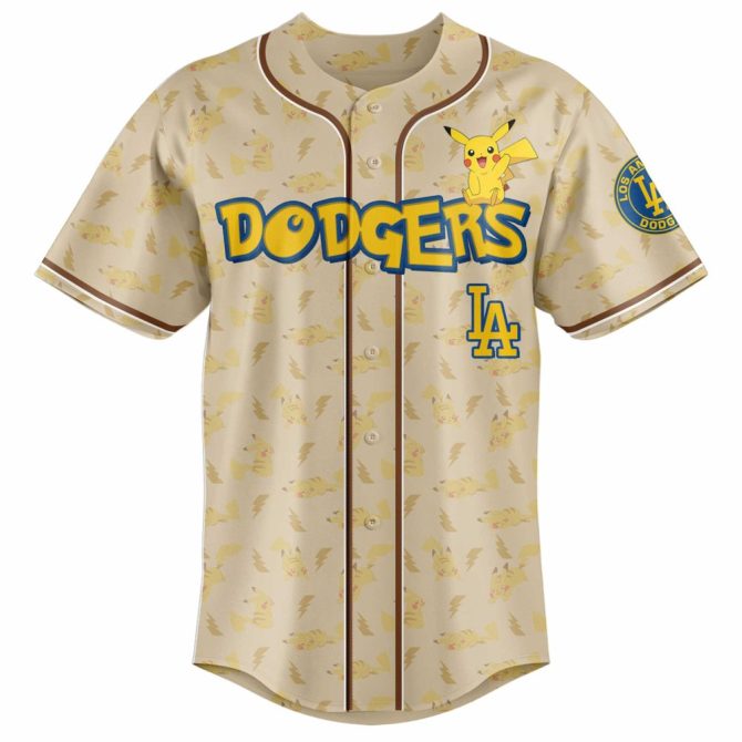 Exclusive La Dodgers Pokémon Jersey - Limited Edition Pikachu Design For Fans - Image 2