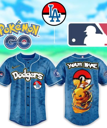 Custom La Dodgers Pokémon Baseball Jersey - Personalized Pikachu Design