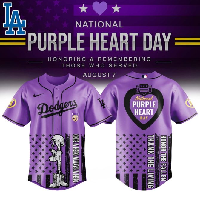 Honor Heroes With La Purple Heart Day Jersey - Limited Edition Tribute Apparel