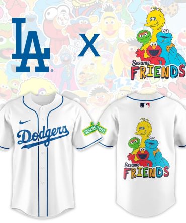 Limited Edition Dodgers X Sesame Street Friends Jersey - Perfect For Fans & Collectors!