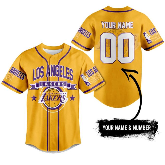Custom Los Angeles Lakers Jersey - Personalize With Your Name & Number - Perfect Gift For Fans!
