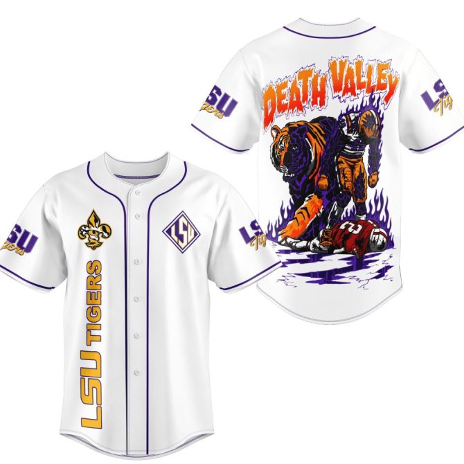 Lsu Tigers 'Death Valley' Custom Jersey – Bold Game Day Wear For True Fans