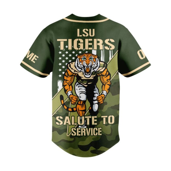 Custom Lsu Tigers Camo Jersey - Personalize Your Name & Number - Salute To Service Design - Image 3