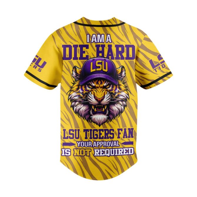Die Hard Lsu Tigers Fan Jersey - Bold Tiger Design, Perfect For Game Day! - Image 3