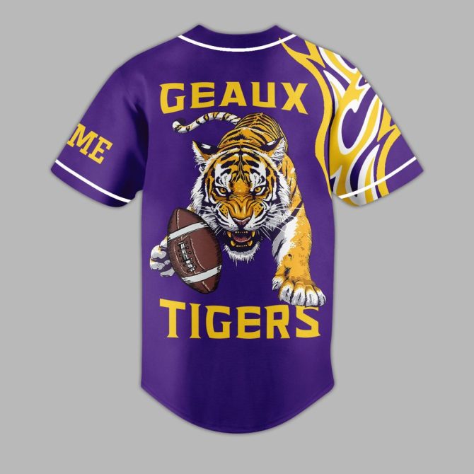 Custom Lsu Tigers Jersey - Personalized Fan Gear With Fierce Tiger Design - Image 3