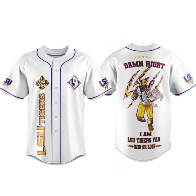 Lsu Tigers Fan Jersey – Bold Graphic Design For Die-Hard Supporters , Win Or Lose Pride