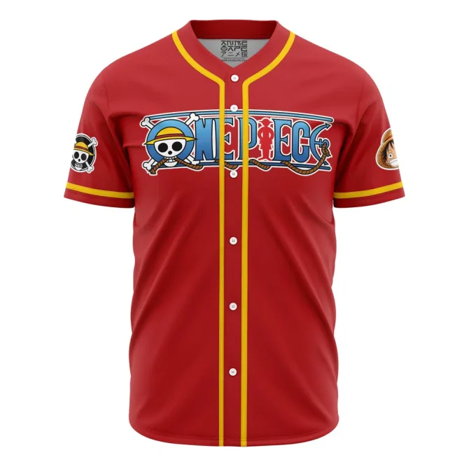 Custom Red Anime Pirate Jersey - Personalized Name & Number - Perfect Gift For Fans - Image 2