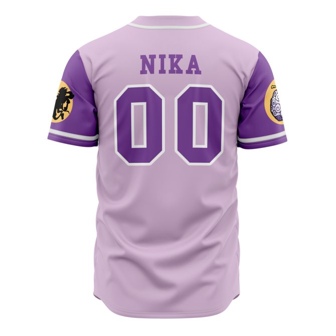 Sun Gods Anime Baseball Jersey - Stylish Purple Graphic Tee For Fans - Image 3