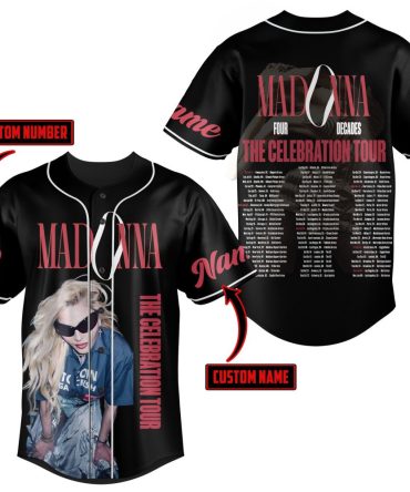 Customizable Madonna Celebration Tour Jersey - Personalized Name & Number, Limited Edition