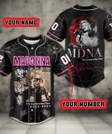 Customizable Madonna Tour Jersey 2023-2024 - Add Your Name & Number!