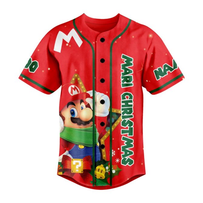 Customizable Christmas Gamer Jersey - Festive Red Santa Design For Holiday Fun - Image 2
